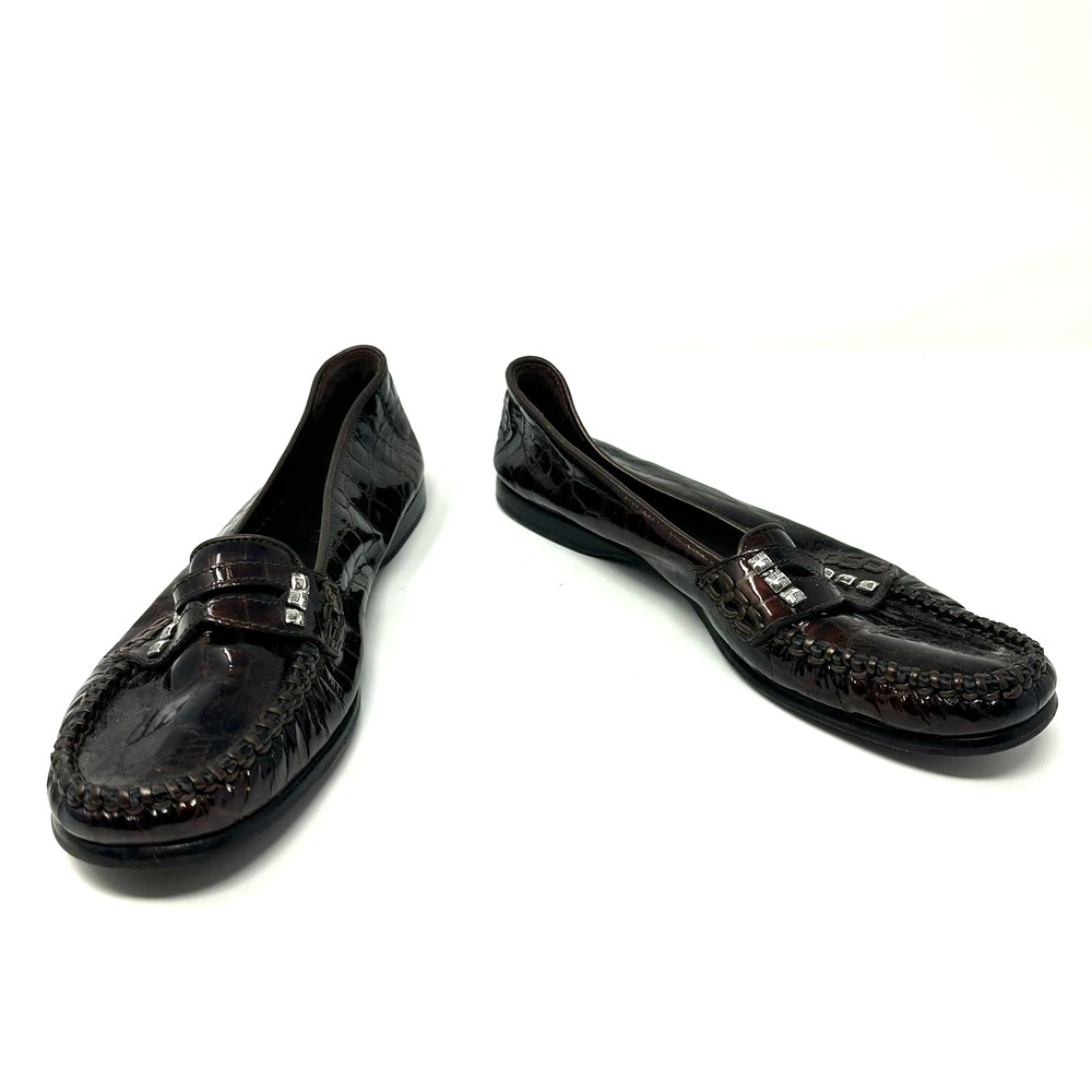 Brighton size 6 R 8541 dark brown loafers‎ flats